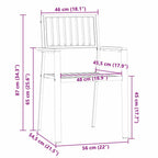 Gartenstuhl 8 pcs Braun 56 x 54,5 x 87 cm Massivholz Akazie