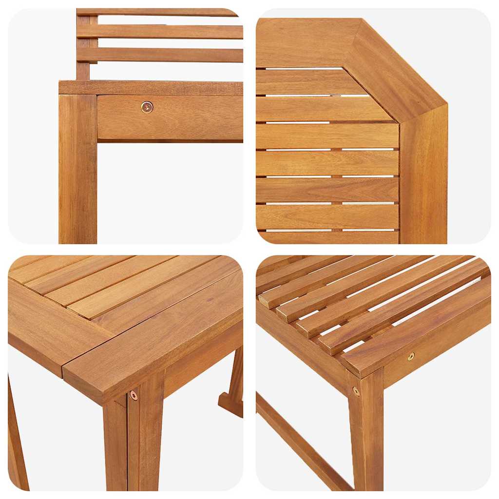 Gartenbänke Set 3 pcs Braun Massivholz Akazie
