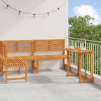 Gartenbänke Set 3 pcs Braun Massivholz Akazie