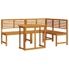Gartenbänke Set 3 pcs Braun Massivholz Akazie