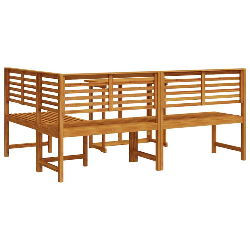 Gartenbänke Set 3 pcs Braun Massivholz Akazie