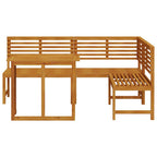 Gartenbänke Set 3 pcs Braun Massivholz Akazie