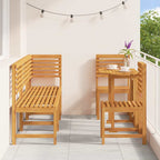 Garten Bistro Set 6 pcs Braun Massivholz Akazie