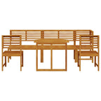 Garten Bistro Set 6 pcs Braun Massivholz Akazie
