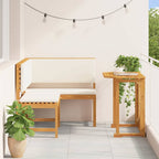 Gartenbänke Set 2 pcs Braun Massivholz Akazie
