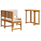 Gartenbänke Set 2 pcs Braun Massivholz Akazie