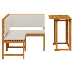 Gartenbänke Set 2 pcs Braun Massivholz Akazie