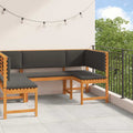 Gartenbänke Set 3 pcs Braun Massivholz Akazie