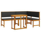 Gartenbänke Set 3 pcs Braun Massivholz Akazie