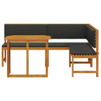 Gartenbänke Set 3 pcs Braun Massivholz Akazie
