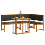 Gartenbänke Set 3 pcs Braun Massivholz Akazie