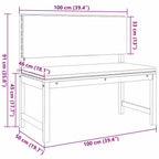 Gartenbänke Set 3 pcs Braun Massivholz Akazie