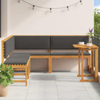 Gartenbänke Set 4 pcs Braun Massivholz Akazie