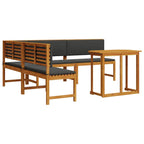 Gartenbänke Set 4 pcs Braun Massivholz Akazie