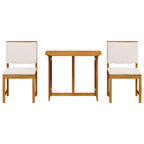 Garten Bistro Set 3 pcs Braun Massivholz Akazie