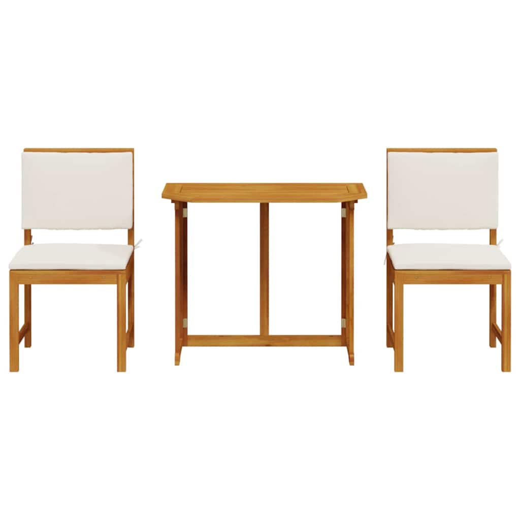 Garten Bistro Set 3 pcs Braun Massivholz Akazie