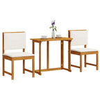 Garten Bistro Set 3 pcs Braun Massivholz Akazie