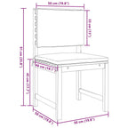 Garten Bistro Set 3 pcs Braun Massivholz Akazie