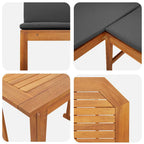 Garten Bistro Set 3 pcs Braun Massivholz Akazie