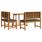 Garten Bistro Set 3 pcs Braun Massivholz Akazie