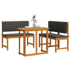 Garten Bistro Set 3 pcs Braun Massivholz Akazie