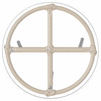 Garten Essgruppe 3 pcs Braun und Creme Poly-Rattan