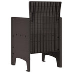 Gartenstuhl mit Kissen 2 pcs Braun 53 x 49 x 85 cm Polypropylen