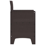 Gartenstuhl mit Kissen 2 pcs Braun 53 x 49 x 85 cm Polypropylen