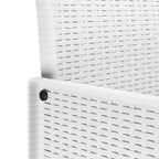 Gartenstuhl mit Kissen 2 pcs Weiß 53 x 49 x 85 cm Polypropylen