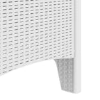 Gartenstuhl mit Kissen 2 pcs Weiß 53 x 49 x 85 cm Polypropylen