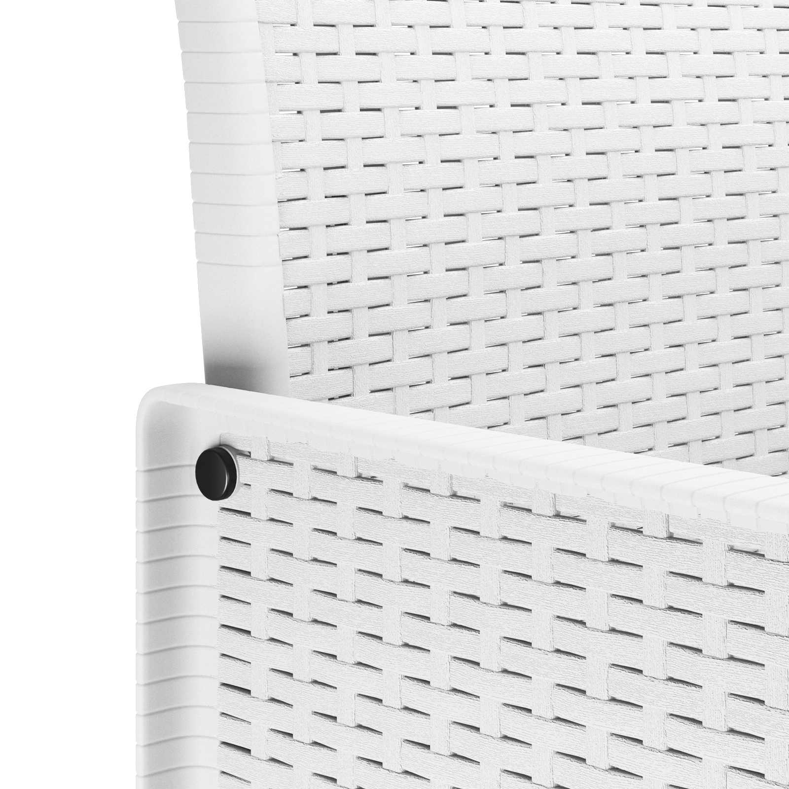Gartenstuhl mit Kissen 2 pcs Weiß 53 x 49 x 85 cm Polypropylen