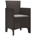 Gartenstuhl mit Kissen 4 pcs Braun 53 x 49 x 85 cm Polypropylen