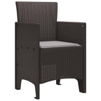 Gartenstuhl mit Kissen 4 pcs Braun 53 x 49 x 85 cm Polypropylen