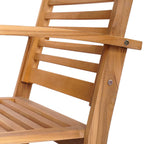Gartensofa-set 4 pcs Natur Massivholz Teak