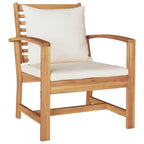 Gartensofa-set 4 pcs Natur Massivholz Teak