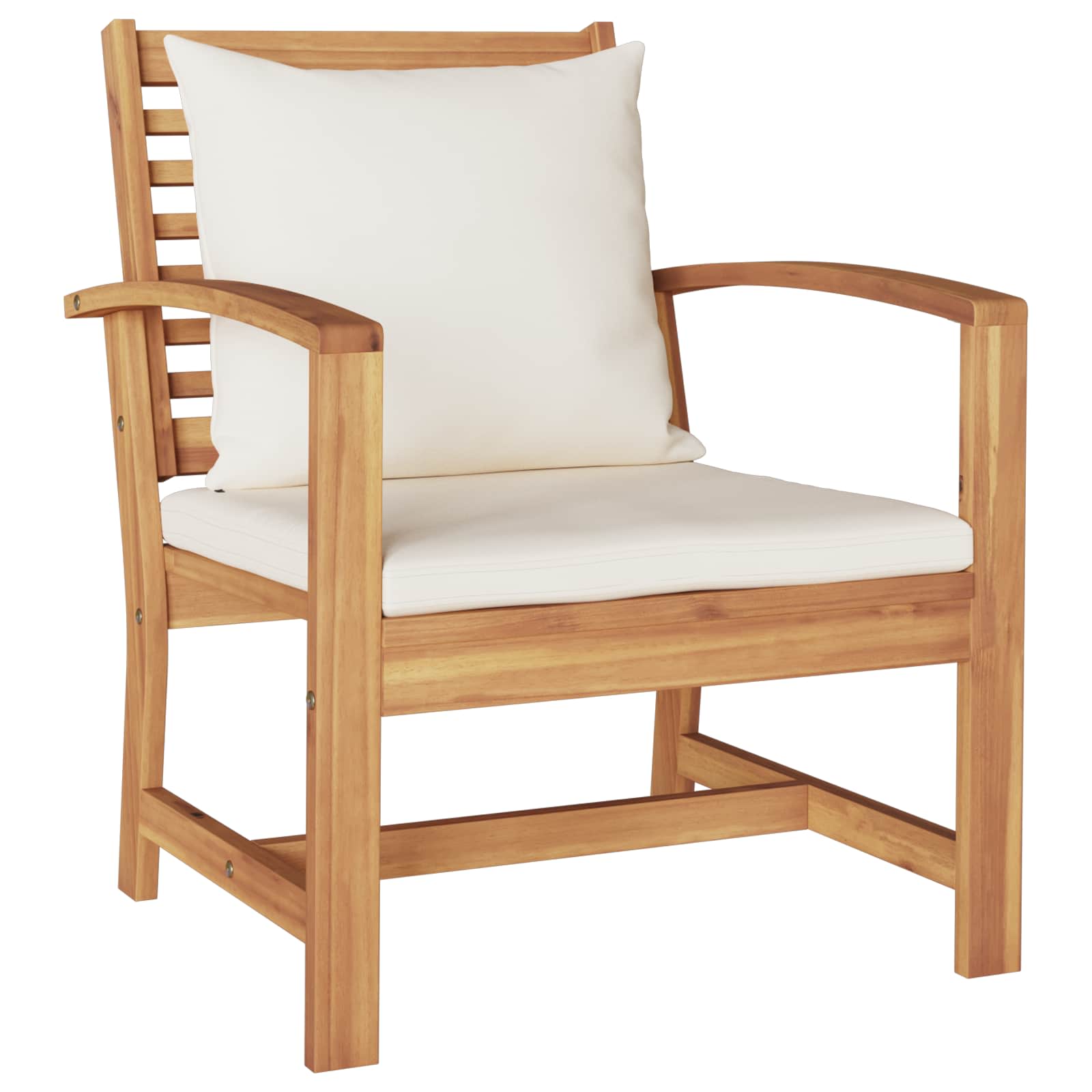 Gartensofa-set 4 pcs Natur Massivholz Teak