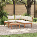 Gartensofa-set 4 pcs Braun und Creme