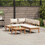 Gartensofa-set 4 pcs Braun und Creme