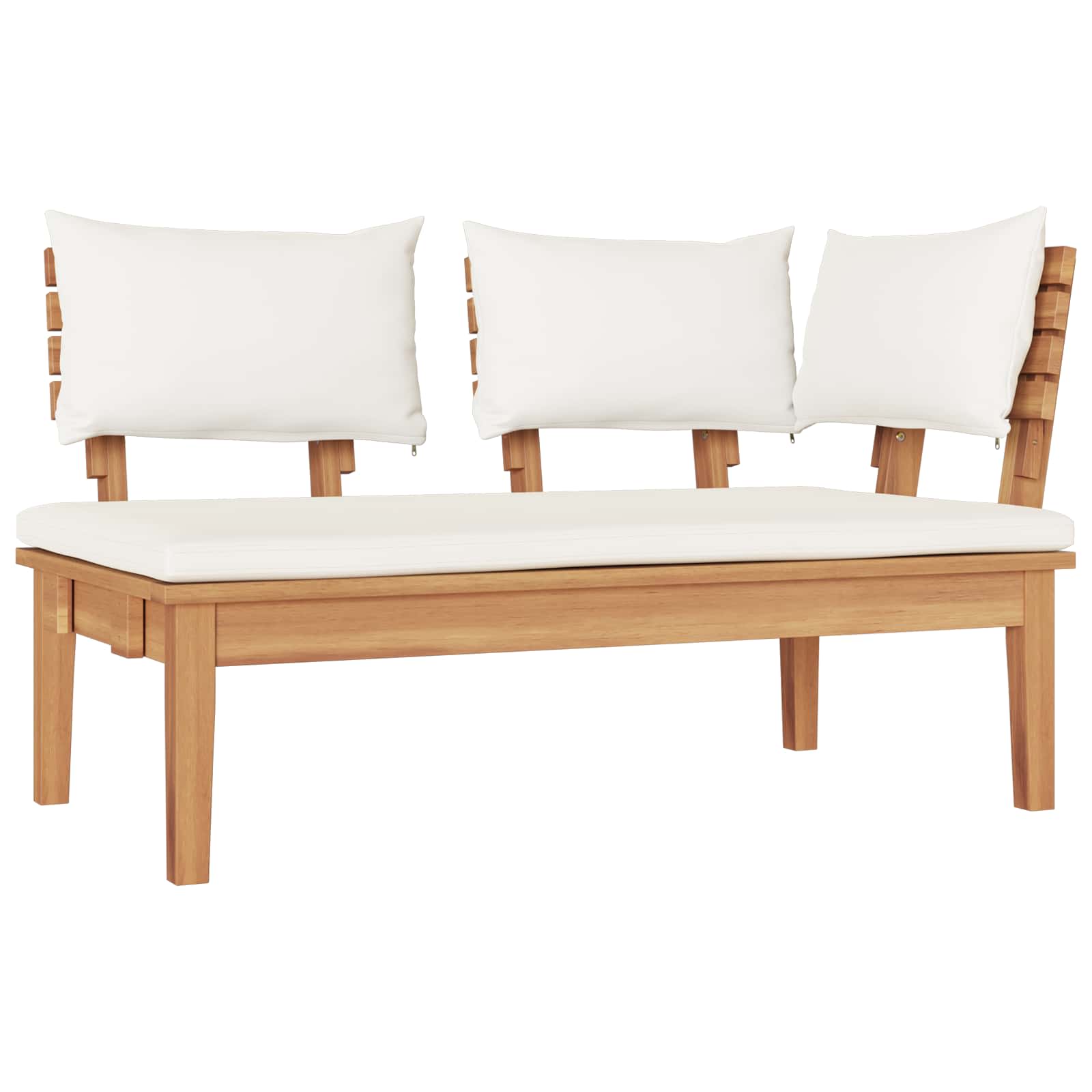 Gartensofa-set 4 pcs Braun und Creme