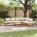 Gartensofa-set 4 pcs Braun und Creme
