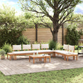 Gartensofa-set 5 pcs Braun und Creme