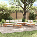 Gartensofa-set 5 pcs Braun und Creme