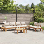 Gartensofa-set 5 pcs Braun und Creme
