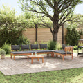 Gartensofa-set 5 pcs Braun und Grau