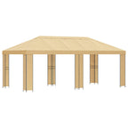 Garten Pavillon 6 x 3 m Creme Polyester und Stahl 190