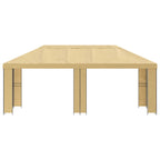 Garten Pavillon 6 x 3 m Creme Polyester und Stahl 190