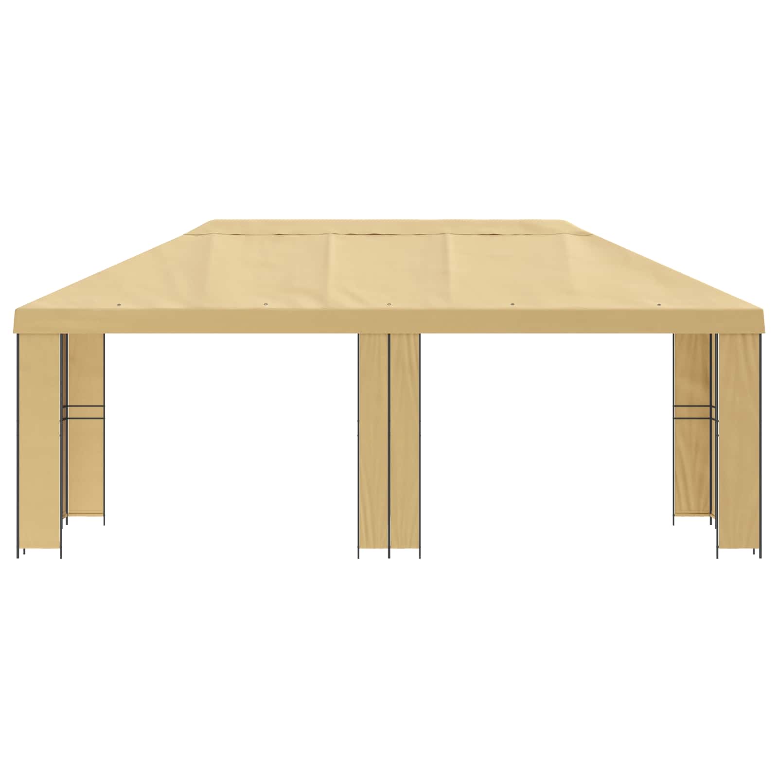 Garten Pavillon 6 x 3 m Creme Polyester und Stahl 190