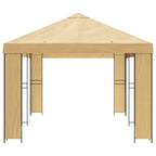 Garten Pavillon 6 x 3 m Creme Polyester und Stahl 190