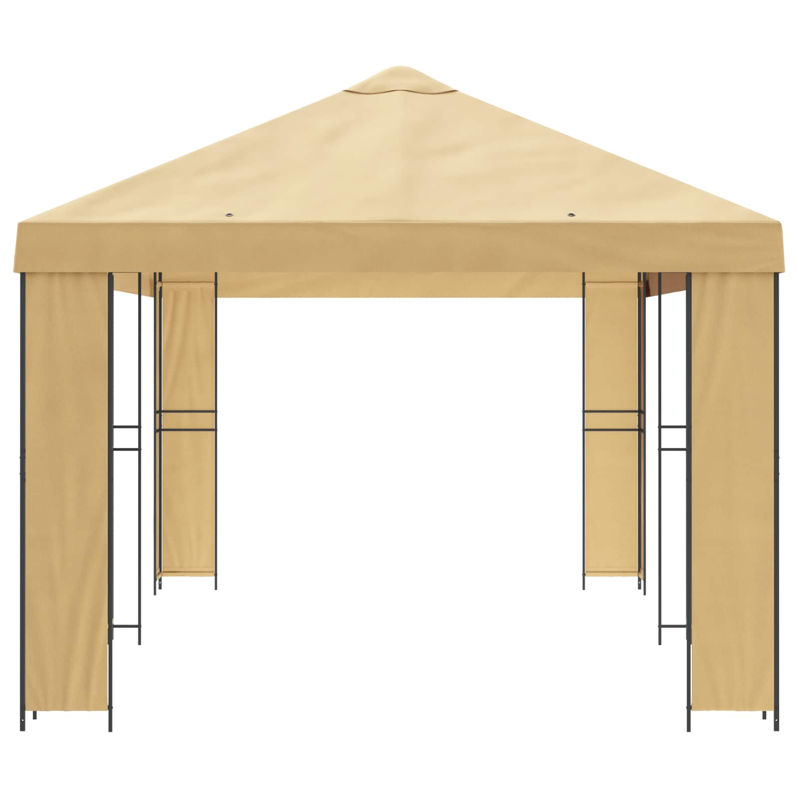 Garten Pavillon 6 x 3 m Creme Polyester und Stahl 190