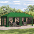 Garten Pavillon 6 x 3 m Grün Polyester und Stahl 190